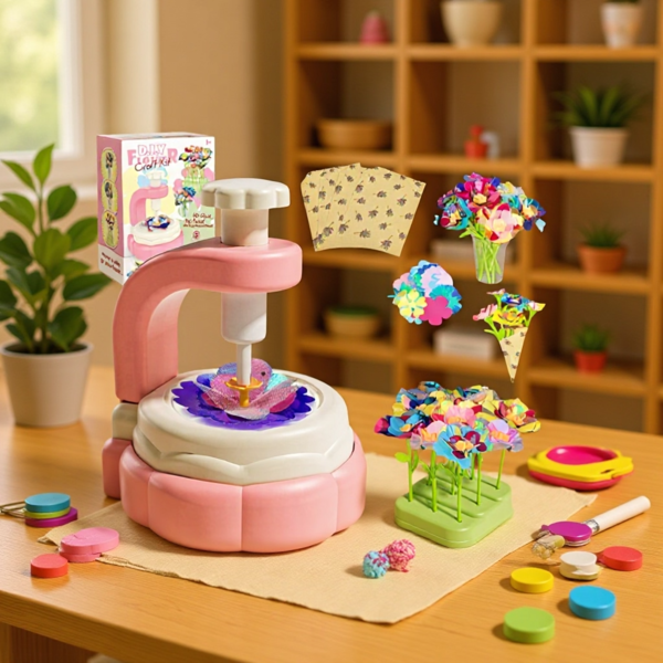 Ramos de flores de tela, kit de manualidades de flores DIY, juguete de mercado de flores, actividad educativa para regalo de cumpleaños
