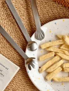 Pinza para aperitivos, pinza de acero inoxidable con forma de palma linda para chips/cubitos de hielo/cubos de azúcar/frutas, mantiene las manos limpias - Multicolor - Ver 5