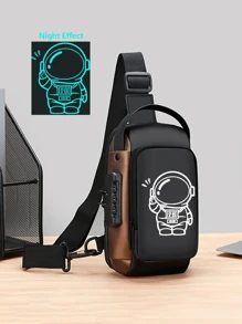 Fashion Men's Backpack - Oxford Texture Messenger Bag With Password Lock - Stylish Motorcycle Crossbody Bag With Phone Pocket, Zipper Closure For Daily Commute, Motorcycle Bag Business Anti-Theft Messenger Bag - Casual Sports Travel Shoulder Bag, Adjustable Strap, Multi-Pocket Waist Bag, Suitable For Outings, Weddings, Perfect Gift For Father, Husband, Boyfriend And Teacher