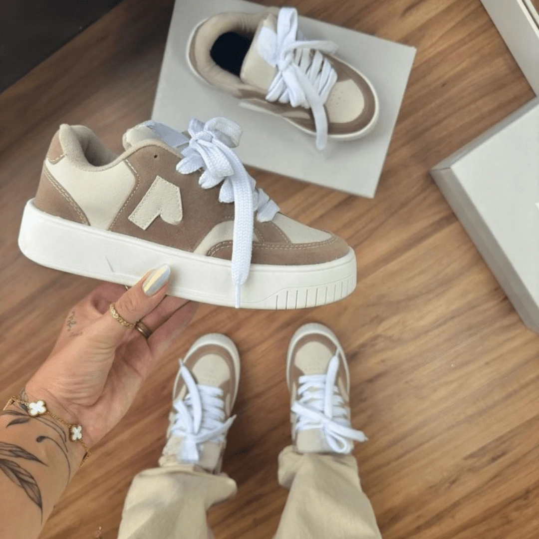 Stylish Casual Platform Sneakers For Modern And Elegant Looks - Màu be - Xem 1