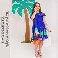 Children's Dress Girl  Themed Enchanted Garden Bees Butterflies Graduation Fashion Blogger Fresh For Party Birthday Everyday Casual Teen Girl's Clothing Wedding Printed Loose Summer Floral - 寶藍色 - 查看 4