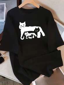 Women T-Shirts - 黑色 - 查看 1