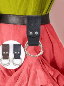 1pc PU Leather Skirt Clip For Renaissance Medieval Viking Belts For Renaissance Faire LARP Cosplay Costumes (Belt NOT Included) Halloween - Multicolor - View 10