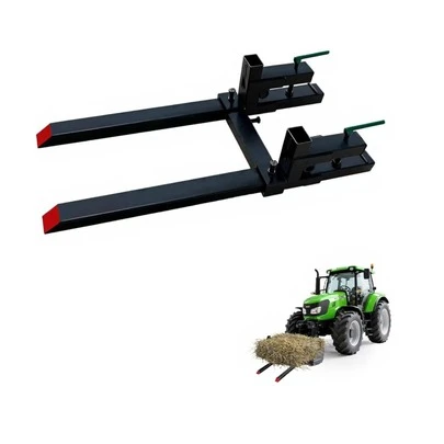 Fulvari 43"Clamp On Pallet Forks, 2000lbs Capacity Tractor Bucket Forks With Stabilizer Bar,Heavy Duty Quick Attach Pallet Fork For Bucket Tractor Loader Skid Steer