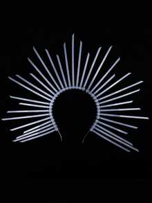 太阳女神皇冠光芒光环哥特式头饰，服装配饰，系带式头饰，发带，美发家居饰品 - 彩色 - 查看 6