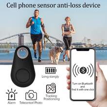 短距离防丢失报警器，适用于宠物、钥匙、钱包、贵重物品、老人的蓝牙追踪器定位器，兼容苹果和安卓设备，小巧方便，适用于物品丢失提醒（当绑定设备离开 25 米以上时）和丢失后的准确搜索（当在 25 米的粗略范围内找到时）
