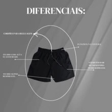 Men's Tactel Shorts With Simple Elastane - 灰色 - 查看 3
