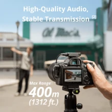 DJI Mic Mini (2 transmissores + 1 receptor + estojo de carregamento), microfone de lapela sem fio compatível com iPhone/câmera/dispositivos Android, ultraleve, qualidade de áudio detalhada, bateria com duração de 48 horas, cancelamento de ruído, controle automático de ganho, ideal para vlogs e transmissões ao vivo. - 2 TX + 1 RX - Ver 5
