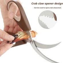 1pc Versatile Kitchen Scissors With Protective Sleeve Durable Stainless Steel Scissors, Dishwasher Washable, Soft Grip Comfortable Handle - Multicolor - View 6