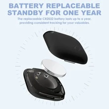 1/2/3/4Pack Air Tracker Tags, Smart Bluetooth Tracker Tag, Key Finder Works With Find My App (IOS Only), Key Finder, Wallet Tracker, Smart Tag For Keys/Wallets/Luggage/Backpacks, Worldwide Tracking, Replaceable Battery, Black - 黑色 - 查看 5