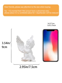 1 Creative Resin Little Angel White Angel Statue, Garden Sleeping Little Angel Statue For Indoor And Outdoor Home Decoration, Cute And Lovely Corner Sculpture Commemorative Statue (White) Christmas Decorations Room Decor Christmas