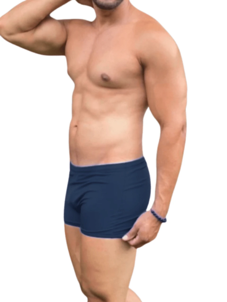Men's Boxer Briefs With UV+50 Protection, Premium, Fully Lined - DARK BLUE - View 2
