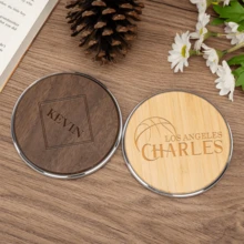 1PC Personalized Engraved Wooden Wireless Charger, Name Customized Charger, Best Man Gift, Anniversary Gift, Coworkers Gift, Father's Day Gift - Multicolor - View 5