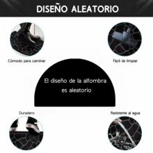 DuVlo Non-Slip Semicircle Outdoor PVC Mat 40x60 - Black - View 3