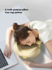 U-Shaped Pillow, Travel Neck Pillow, Long-Distance Travel Airplane Sleeping Pillow, Office Study Rest Neck Pillow, Cervical Neck Pillow, Portable U-Shaped Pillow, Suitable For Daily Use, Work, Leisure Travel, Halloween And Christmas Gifts.