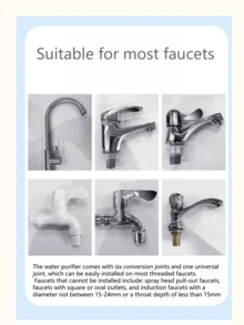 Ceramic Faucet Filter, Home Water Purifier, For Sink, Kitchen Faucet, Washable Ceramic Shower Head, Bathroom Filter Spray, Universal Connector No Electricity Needed, Fits European & American Standards, Christmas 2025, Halloween Decorations, Christmas Home Decorations, Room Decorations, Home, Kitchen - 均碼 - 查看 7