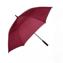 1pc Automatic Open Extra Large Golf Umbrella, Double-Layer Canopy Ventilated Windproof Oversized Straight Handle Rain Umbrella, Waterproof - Multicolor - View 8