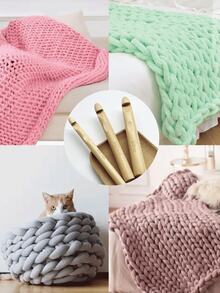 Móc gỗ lớn 15mm/20mm/25mm, màu tre, thích hợp cho người mới bắt đầu và người đã có kinh nghiệm, lý tưởng để móc tổ động vật - Màu be - Xem 3