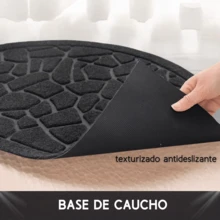 DuVlo Non-Slip Semicircle Outdoor PVC Mat 40x60 - Black - View 2