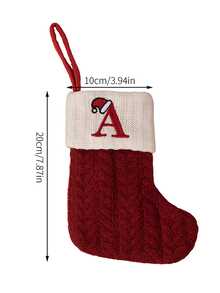 定制字母圣诞袜 创意圣诞树挂饰 针织袜子装饰道具 儿童糖果礼袋 字母圣诞袜礼袋 圣诞装饰 万圣节&圣诞节礼物 - 紅色 - 查看 11