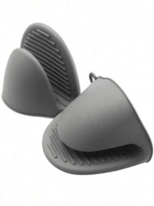 قفازي فرن من السيليكون الأسود - مقاومة للحرارة، مقابض مزينة بحلقات للتعليق، مناسبة للمطبخ - مثالية للطهي والخبز، قفازات الفرن وأوعية الطهي - متعدد الألوان - مشاهدة 7