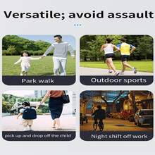 迷你超声波驱狗器，带LED灯 - 有效范围314.96英寸，一键操作，USB充电，适用于户外驱狗和防咬，设计小巧，是旅行和居家使用的理想之选，时尚耐用 - 黑色 - 查看 6