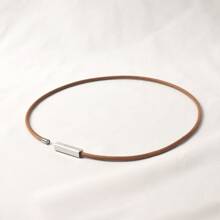 BLKSMTH "Golden Cube" Gold-Plated Leather Women's Necklace