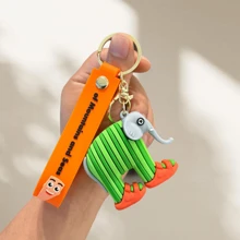 1pc Shanhaijing Keychain, Wooden Stick Man Funny Pendant, Big Foot Tree Shark Plush Doll, Creative Cartoon Figurine, Children's Doll, Small , Student Backpack Accessory, National Style Cultural Creative Item Halloween Accessories Teachers Day Christmas Gift Ideas Bag Accessories Lanyards With Id Holder Car Accessories Bag Charms