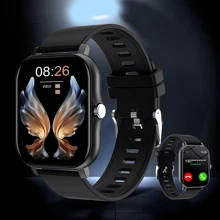 1pc Unisex Silicone Smart Watch Band, Make/Receive Calls, Pedometer, Calorie Counting, Mileage Tracking, Multi-Sport Modes, Alarm & Alert, 1.83" Full Touch Screen, Compatible With Android & IOS, Includes 1 Silicone Strap