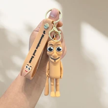 1pc Shanhaijing Keychain, Wooden Stick Man Funny Pendant, Big Foot Tree Shark Plush Doll, Creative Cartoon Figurine, Children's Doll, Small , Student Backpack Accessory, National Style Cultural Creative Item Halloween Accessories Teachers Day Christmas Gift Ideas Bag Accessories Lanyards With Id Holder Car Accessories Bag Charms