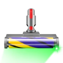 LED Soft Roller Cleaner Head Replacement Parts Compatible With V7 V8 V10 V11 V15 Vacuum Cleaners, Illuminating Hidden Dust And Debris And Ideal For Smooth Hard Floors - Multicolor - View 2