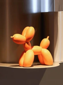 气球狗雕塑，现代艺术家居装饰雕像，家居饰品，时尚动物艺术摆件，适合摆放在咖啡桌、厨房或房间，是色彩搭配和美学装饰的理想之选。 - 粉色 - 查看 10