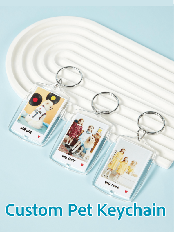 PETSIN 1 Peça Chaveiro Personalizado com Foto e Texto, Chaveiro Acrílico Personalizado, Chaveiro de Casal Personalizado, Anel de Chave com Foto, Dia dos Namorados, Aniversário, Presente de Aniversário, Presente de Casais, Colorido, Fofo, Adorável, Engraçado, Kawaii, Y2K, Elegante, Unissex, Casual, Personalizado, Único, Customizado, Presentes Ideais para Ele, Presentes Ideais para Ela, Ela, Namorado, Namorada, Família, Amigos, Materiais Escolares, Volta às Aulas, para o Escritório, para a Escola, para a Sala de Aula, para Presentes de Professor, para a Universidade, para Colegas, para Quartos de Dormitório, para Professor, para Meninos e Meninas, para Adolescentes, Alunos do Ensino Médio Júnior, Alunos do Ensino Médio, Alunos do Ensino Médio, Estudantes Universitários, Calouro, Veterano, Alunos do Ensino Médio