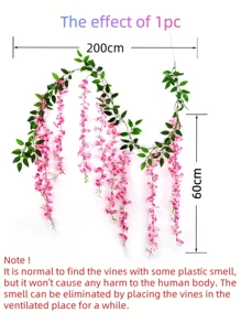 Nejlue Artificial Flowers/Plants1111 Home & Living 1 Set de 10 flores de 6 pies de Glicinia artificial, flores de vid falsas de plástico decorativas, para cubrir y envolver techos, decoración del hogar, decoración de habitaciones, decoración de jardines, decoración de paredes, decoración interior y exterior, decoración de dormitorios, decoración de bodas, decoración de mesas, decoraciones de fiestas, decoraciones de Halloween, decoraciones de cumpleaños, decoraciones navideñas, decoraciones de árboles de Navidad, guirnaldas navideñas