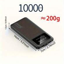 10000/20000mAh Powerbank ad alta capacità, caricatore portatile USB 5V2.1A, compatibile con la maggior parte dei dispositivi (2 uscite USB, Type-C, Micro), batteria al polimero di litio, display LED e digitale, stabile, adatto come regalo di laurea, regalo per single, regalo per damigelle, regalo per la festa del papà, regalo di proposta per damigelle, bomboniera per matrimonio, decorazione per feste di compleanno e articoli per matrimoni