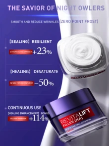 L’Oreal Paris REVITALIFT FILLER [HA] 丰盈气垫霜 15/50ml，玻尿酸面部保湿霜，抗衰老，减少皱纹，提亮肤色，紧致修护，适合干性肌肤和夜猫子，日夜皆可使用，增强肌肤屏障，舒缓泛红，促进胶原蛋白生成，日夜持续护理，是日常面部护肤的理想之选，适合所有年龄段。 - 複顏透明酸水光充盈導入乳霜 - 查看 3