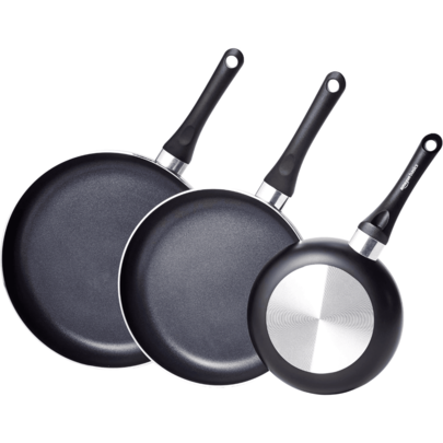 8-Piece Non-Stick Cookware Set, Black