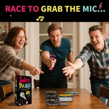 Snatch The Mic - Family Karaoke Game For 2-10 People - Bad Singer Board Game - 250 Lyrics Cards, Great For Fun Game Night, Birthday Parties, Family Reunion Icebreaker, Music Game, Family Card Game - Multicolor - View 4