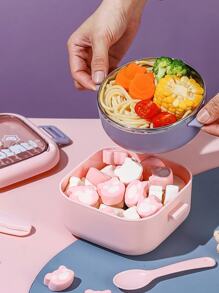 Isolierte Kinder-Lunchbox, Edelstahl Bento Box mit Besteck für Schüler