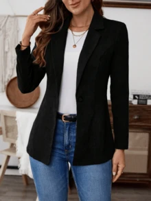 Women Blazers - Black - View 1