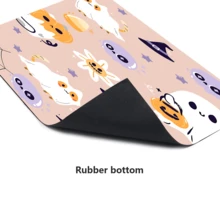 1pc Home Decor, Vintage Bohemian Patterned Silica Gel Carpet With Ghostly Cat Print, Easy To Clean 3D Printed Rectangle Rug, Suitable For Entryway, Living Room, Kitchen, Bedroom, Hallway, Bathroom, Laundry Room - Polyester Carpet For Indoor And Outdoor Home Decor