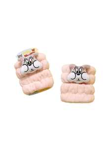 Tom And Jerry Face Washing Wristbands, Soft Absorbent Plush Material For Kids & Adults, Fun Cartoon Design Perfect For Bathroom Shower, Enhance Daily Cleansing Routine With Comfortable & Cute Bath Accessories, Ideal Gift For Cartoon Lovers & Fans Of All Ages