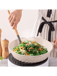 1 set de 12 pièces d'ustensiles de cuisine en silicone avec manches en bois, spatules et louches antiadhésives. Set d'ustensiles de cuisine avec support