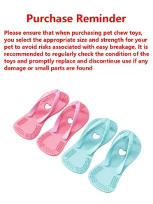 Juguetes de dentición con forma de zapatilla de playa con forma de corazón para el Día de San Valentín, juguetes de masticación simulada con control remoto, para aliviar el aburrimiento y estimular la dentición de cachorros, suaves, buenos para la salud dental, adecuados para razas de perros pequeños