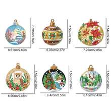 6pcs Diamond Painting Magnetic Christmas Ball Fridge Decor, 5D DIY Shiny Diamond Craft Kit, PET Material, Beginner Handcraft Skill Upgrade Christmas Gift, Fridge Decor Ideal Accessory - Christmas Home Decor Gift