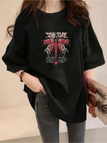 Women T-Shirts - 黑色 - 查看 1
