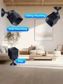 1080P HD Night Vision, X2 Smart Surveillance Camera, 2MP Wireless WiFi Indoor/Outdoor, Remote Mobile View, Motion Detection Alarm, TF Card Storage, Low Power Long Lasting, Waterproof & Dustproof, Security Camera - Multicolor - View 6