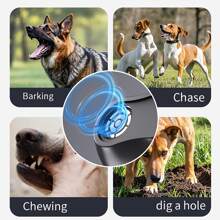 迷你超声波驱狗器，带LED灯 - 有效范围314.96英寸，一键操作，USB充电，适用于户外驱狗和防咬，设计小巧，是旅行和居家使用的理想之选，时尚耐用 - 黑色 - 查看 2