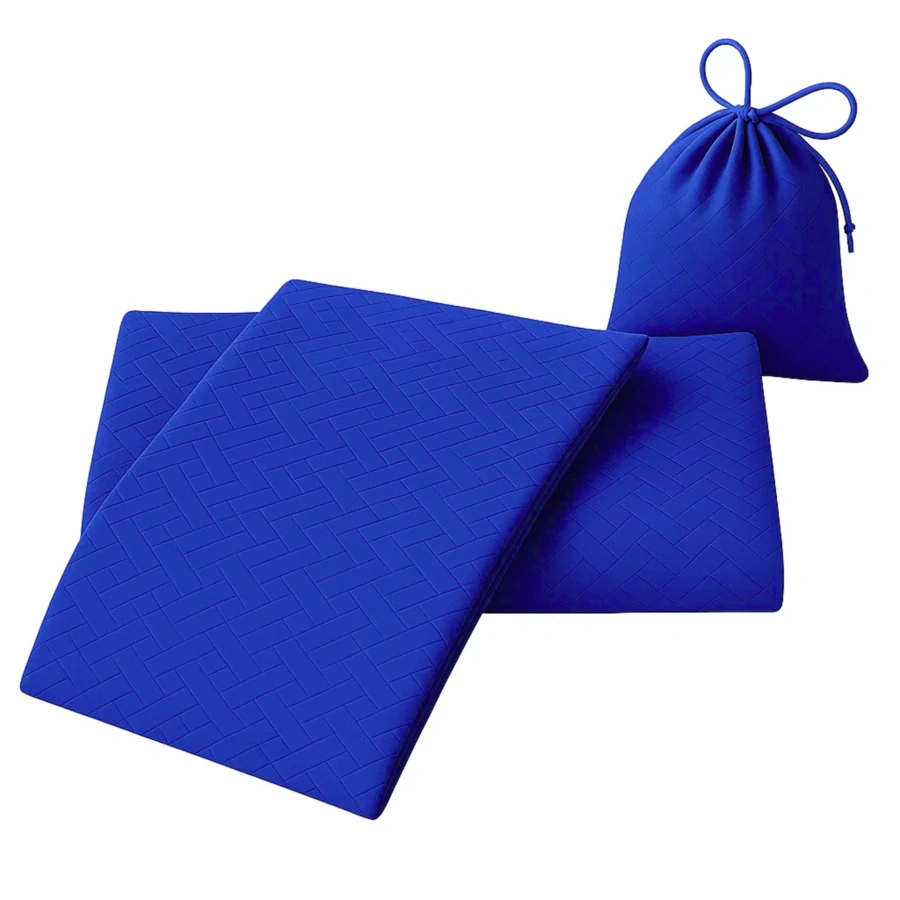 Single Drawer Sheet And 1 Cotton-Touch Microfiber Pillowcase - 藍色 - 查看 1