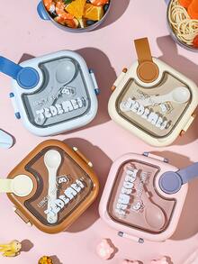 Isolierte Kinder-Lunchbox, Edelstahl Bento Box mit Besteck für Schüler